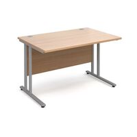 Traditional straight desk with deluxe cantilever leg
