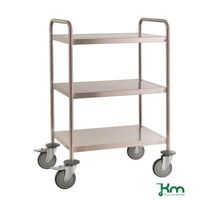 Kongamek heavy duty high grade stainless steel trolleys, with handles