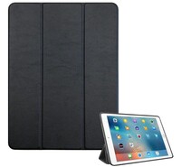 4-OK tok álló, bőr hatású (aktív FLIP, TRIFOLD asztali tartó funkció, FI97BK utódja) FEKETE [Apple IPAD 10.2 (2021)]