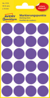 Markierungspunkte, Ø 18 mm, 4 Bogen/96 Etiketten, violett