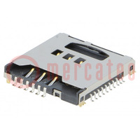 Connector: for cards; microSD,SIM; SIM + microSD; SMT