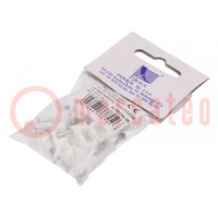 Holder; white; for flat cable,YDYp 2x2,5; 25pcs; with a nail