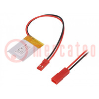 Re-battery: Li-Po; 3.7V; 85mAh; cables,JST SYR-02T socket