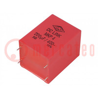 Capacitor: polypropylene; 200uF; 400V; ESR: 1.2mΩ; THT; ±10%; 8V/μs