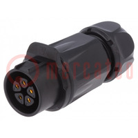 Connector: circular; plug; size 20; 02; female; PIN: 5; for latch