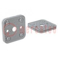Suction-plate for vacuum block; 120x120x16.5mm