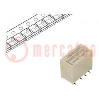 Relay: electromagnetic; DPDT; Ucoil: 3VDC; 1A; 0.3A/125VAC; AGN