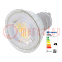Lámpara LED; blanco neutral; GU10; 230VAC; 730lm; P: 6,7W; 60°