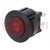 Switch: push-button; Pos: 2; SPST-NO; 3A/125VAC; OFF-ON; red; 1kV