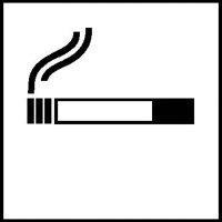 Symbolschilder zur Raumkennzeichnung selbstklebend, selbstkl. Folie ,10x10cm Version: 14 - Rauchen gestattet