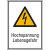 Hochspannung Lebensgefahr Warn-Kombischild, Kunststoff, 26,2x37,1 cm DIN EN ISO 7010 W012 + Zusatztext ASR A1.3 W012 + Zusatztext