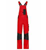 James & Nicholson Latzhose mit funktionellen Details JN833 Gr. 58 red/black