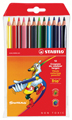 STABILO Trio thick kleurpotlood, etui van 12 stuks in geassorteerde kleuren