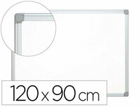 Pizarra blanca lacada magnética (120x90 cm) con marco de aluminio de Q-Connect