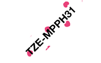 Brother TZE-MPPH31 taśmy do etykietowania Czarny na różowym