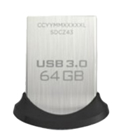 SanDisk Ultra Fit USB-Stick 64 GB USB Typ-A 3.2 Gen 1 (3.1 Gen 1) Schwarz, Silber