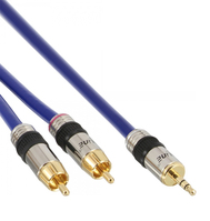 InLine 4043718108077 audio cable 15 m 2 x RCA 3.5mm Blue