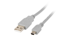 Lanberg CA-USBK-10CC-0018-S kabel USB 1,8 m USB 2.0 Mini-USB A USB A Szary