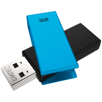 Emtec C350 Brick 2.0 USB flash drive 32 GB USB Type-A Zwart, Blauw