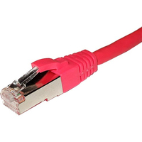 Cablenet 15m Cat6a RJ45 Red S/FTP LSOH 26AWG Snagless Booted Patch Lead