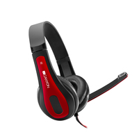 Canyon HSC-1 Kopfhörer Kabelgebunden Kopfband Anrufe/Musik Schwarz, Rot