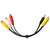 Lindy 35649 video kabel adapter 0,1 m 3 x RCA (YPbPr) RCA + 3.5mm Zwart