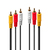 Lindy 35690 Audio-Kabel 1 m 3 x RCA Schwarz, Rot, Weiß, Gelb