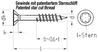 JD Plus Universalschrauben mit I-Stern, Senkkopf, Teilgewinde m... zn 3x45mm Box