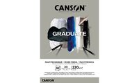 CANSON Studienblock GRADUATE MIXED MEDIA, grau, DIN A4 (5299220)