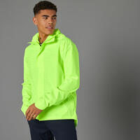 100 Men's Waterproof Urban Cycling Jacket - Neon Yellow - XL .