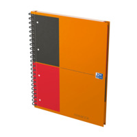 Oxford International A4+ Hardcover doppelspiralgebundenes Filingbook, liniert 6 mm, 100 Blatt, orange, SCRIBZEE® kompatibel