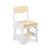 Relaxdays Kindersitzgruppe, Tisch & Stuhl, Kindertisch mit Tafel, zum Malen & Basteln, Kindersitzkombination, weiß/beige