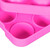 Relaxdays Eiswürfelform, 2er Set, wiederverwendbar, aus Silikon, 4,5 cm Kugeln, 4 einzelne Eiskugeln, Eisgießform, pink