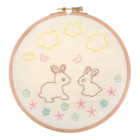 Embroidery Kit with Hoop: Bunnies and Butterflies