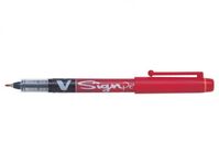 Pilot V Sign Liquid Ink Pen 2mm Tip 0.6mm Line Red (Pack 12)