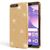 NALIA Handyhülle kompatibel mit Huawei Y6 2018, Glitzer Silikon Case Back Cover Gold