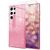 NALIA Set [3-in-1] Compatibile con Samsung Galaxy S23 Ultra Custodia [1x Brillantini Case & 2x Protezione Del Display] Glitterata Cover Posteriore Anti-Scratch Antipolvere Pink