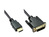 HDMI 19pol Stecker auf DVI-D 18+1 Stecker Anschlusskabel, vergoldet, 5m, Good Connections®
