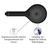 WENKO Duschkopf Watersaving Schwarz matt, Ø 12 cm