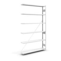 Wide span boltless shelf unit