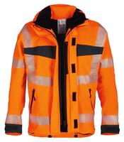 Warn-Wetterschutz-Jacke, Farbe leuchtorange/dunkelgrün, Gr. 3XL