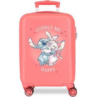 MALETA TROLLEY ABS CUDDLE ME CORAL STITCH DISNEY 50CM