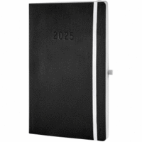 Buchkalender Chronobook Softcover Black Edition A5 1 Woche/2 Seiten schwarz 2025