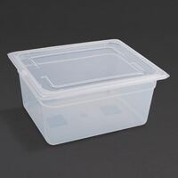 Vogue 1/2 Gastronorm Container with Lid Made of Polypropylene 150mm 8.9Ltr