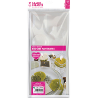 GRAINE CREATIVE Moules pour créer des bougies flottantes + mèches - 7 formes différentes - produit supprimé à épuisement du stock