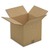 Paquet de 5 caisses américaines en carton brun double cannelure - Dim. : L60 x H60 x P60 cm