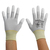 ESD-Handschuh, grau/gelb, beschichtete Fingerkuppen, Nylon/Carbon, XL