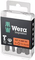 Bit Impaktor 1/4" DIN 3126 E6,3 T20x50mm 5er Pack Wera