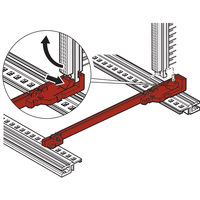 SCHROFF geleiderail accessoire type, voor DIN-aansluiting montage, kunststof, 160 mm, 2 mm groefbreedte, grijs, 10 stuks