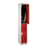 Perforated lockers - 2 door - 1800 x 300 x 450